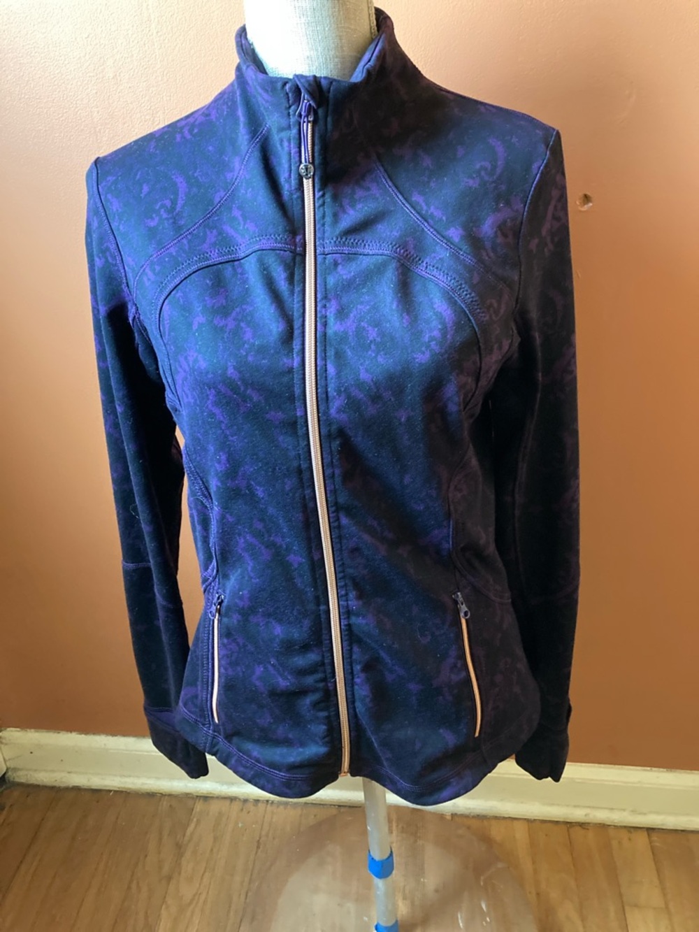 Lululemon Athlettica Purple Patterned Zip-Up Jacket